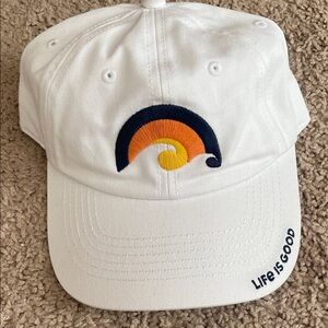 Life is Good Youth Adjustable White Hat